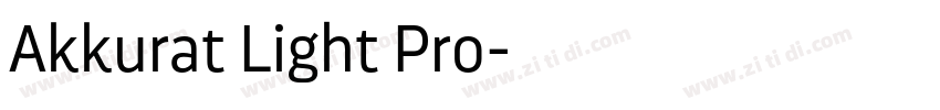 Akkurat Light Pro字体转换